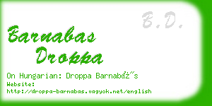 barnabas droppa business card